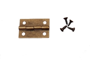 SET 12 DOBRADIÇAS DOURADO ENVELHECIDO 1.4X1.8CM