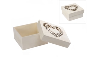 CAJA C/CORAZÓN RENDILHADO 16X16X8CM