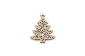 SET 12 CHRISTMAS TREE 10X11X0.3CM MDF