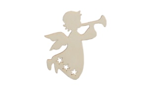 SET 12 ANGELS 8X10X0.3CM  POPLAR WOOD