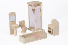 SET 5 PCS WOOD BATHROOM