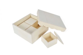 SOUVENIR BOX 17X17X8.4CM W/4BOXES 7X7X5CM