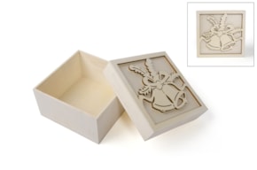 BOX W/BELLS 16X16X8CM W/PLAQUE