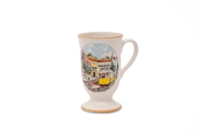 CANECA ASA RED. PINT. 7.6X12.5CM ELECTRICO LISBOA
