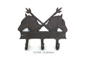 CABIDE 3G. 21.8X3.8X19CM CABEÇAS CAVALO