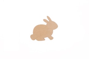 SET 12 RABBITS 7.5X6.3X0.3CM MDF