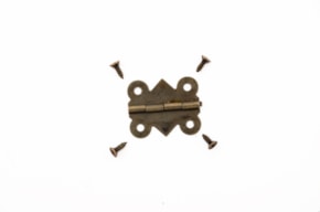 SET 12 DOBRADIÇAS DOURADA ENVELHECIDO 2.5x2CM