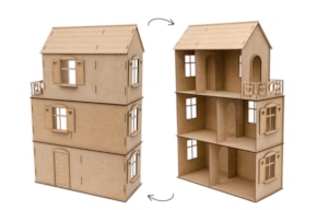 HOME 48.5X21.2X74.2X0.3CM MDF