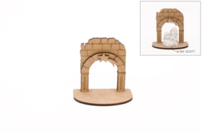 SET 2 HUTS F/ NATIVITY 5.4X7X0.3CM MDF