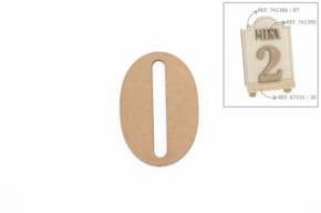 SET 12 NUMBERS 0 5.2X0.3CM MDF