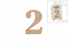 SET 12 NUMBERS 2 5.2X0.3CM MDF