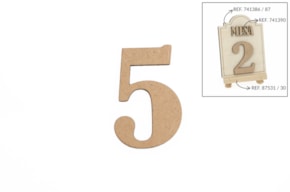SET 12 NUMBERS 5 5.2X0.3CM MDF