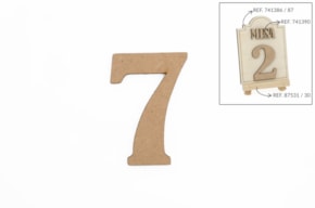 SET 12 NUMBERS 7 5.2X0.3CM MDF