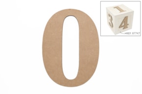 SET 6 NUMBERS 0 13.7X0.3CM MDF
