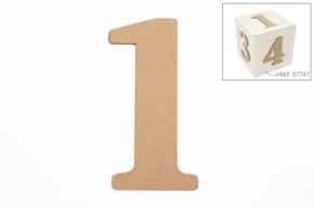 SET 6 NUMBERS 1 13.7X0.3CM MDF