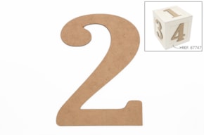 SET 6 NUMBERS 2 13.7X0.3CM MDF