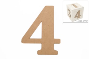 SET 6 NUMBERS 4 13.7X0.3CM MDF
