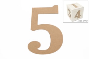 SET 6 NUMBERS 5 13.7X0.3CM MDF