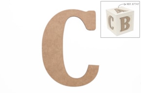 SET 6 LETTERS C 13.7X0.3CM MDF