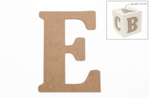 SET 6 LETTERS E 13.7X0.3CM MDF