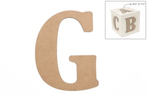 SET 6 LETTERS G 13.7X0.3CM MDF