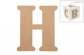 SET 6 LETTERS H 13.7X0.3CM MDF