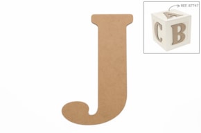 SET 6 LETTERS J 13.7X0.3CM MDF
