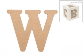 SET 6 LETTERS W 13.7X0.3CM MDF