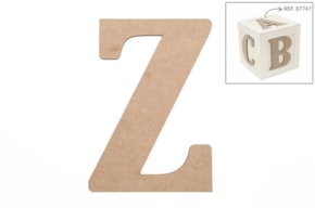 SET 6 LETTERS Z 13.7X0.3CM MDF
