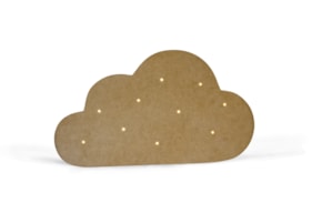 SET 2 CLOUDS W/LEDS W/SUPPORT 41.8X24X1.2CM MDF