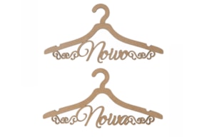 SET 2 HANGERS NOIVO/NOIVA 40X20X0.5CM MDF