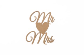 SET 4 WORDS MR&MRS 18X20.6X0.3CM MDF