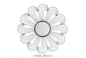 ESPELHO FLOR PRETAD.49.5CM