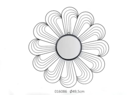 MIRROR FLOWER BLACK D.49.5CM