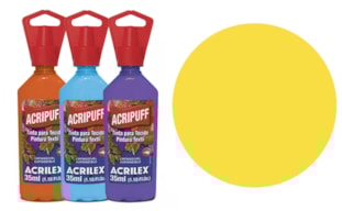 FABRIC PAINT 35ML ACRIPUFF LEMON YELLOW 04812504 ACRILEX