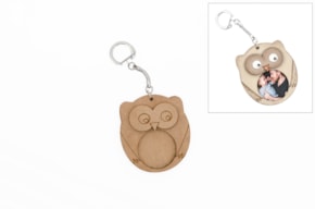SET 12 OWLS KEYCHAIN 6.3X7X0.3CM MDF