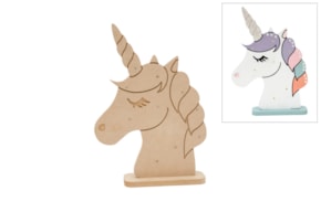 UNICORNIO C/LED 25.8X36.2X1.2CM DM C/BASE