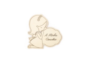 SET 12 CHILDREN PRAYING 9.5X9.4X0.3CM POPLAR WOOD