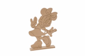 MOUSE GIRL WITH LED 40X1.2CM MDF WITH BASE