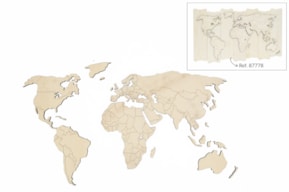 WORL MAP 75X41X0.6CM CHOUPO