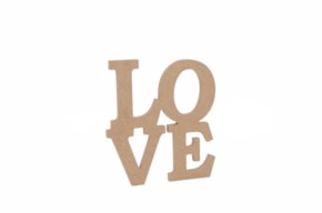 WORD LOVE 20X22X1.6CM MDF