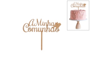 SET 4 CAKE TOP A MINHA COMUNHAO 18X15.2X0.3CMF