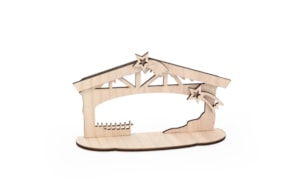 SET 2 HUT F/ NATIVITY 17.5X10X0.4CM POPLAR W.