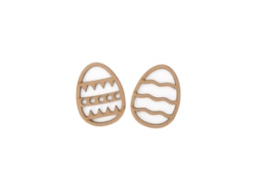 SET 12 EGGS 3.8X5X0.3CM MDF