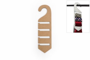 SET 4 TIE HANGER 8.5X31.2X0.5CM MDF