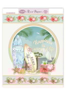 PR * PAPEL ARROZ 22.4X29.4CM RICE127 SURF BEACH