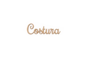 SET 12 PALAVRAS COSTURA 9.1X3X0.3CM MDF