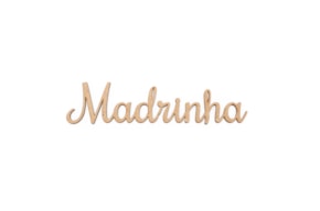 SET 12 PALAVRAS MADRINHA 12.3X3X0.3CM MDF