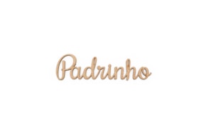 SET 12 PALAVRAS PADRINHO 10.6X3X0.3CM MDF