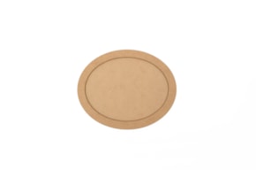 OVAL PLATE 25X20X0.3CM MDF